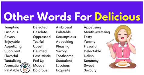 better words for tasty.